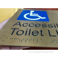 Número de l'habitació de l'hotel Ada Braille Plata de rètol